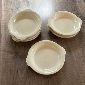 Hall® China 513-WH White 10 Oz. Round Au Gratin Dish Set of 6 in EUC